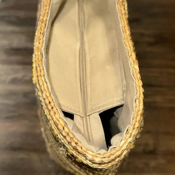 Cappelli Staw Summer Large Lined Tote Bag w/Gold Sequins Zipper Closure - Picture 5 of 16